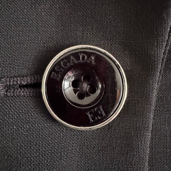 Escada Margaretha Ley Wool Blend Blazer Suit Jacket in Black Size Medium - Picture 4 of 8